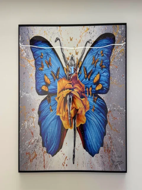 Une toile pop art exposée dans le cabinet